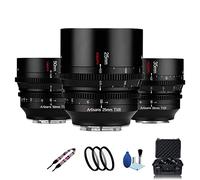 7artisans APS-C 25mm 35mm 50mm T1.05 Lens Kit Vision Series Cine Lens Large Aperture Cinematic Lens for Fuji X Mount X-A1,X-A2,X-at,X-M1,XM2,X-T1,X-T2,X-T10,X-Pro1,X-E1,X-E2