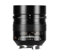 7artisans M 75mm F1.25 II Lens for LM - Full Format f/1.25 Manual ED Glass Luminous Scale Compatible with M6/M10/M11/M9 (Black)