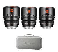 7atisans 35/50/85mm T2.1 Cine Lens Series 3 Lens Pack Super 35 Hope Prime for M43 Mount Cameras (Black)