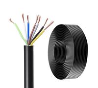 7C/8C RVV Electrical Wire, Pure Copper, Flexible Multi-Core Cable, 25ft to 100ft, for Home Projects, LED,Light Wiring Tasks， DIY, Small Electrical Projects， Indoor/Outdoor(100ft,8C-2.50mm2)