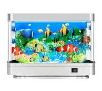 7CDXD Fake Aquarium Simulation Design LED Aquarium Swimming Fish for Cats in Virtual Motion Imitating Ocean for Kids and Adults