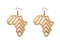 7cm African Map Earrings Big Exaggerate Larger Earring Stud Africa Ornaments Traditional Ethnic Hyperbole Jewelry(7cm Rose Gold,7cm Big)