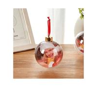 (7CM Ball shape) Christmas Transparent Photo Ball Personalize Christmas Ball Pendant Five-star Ball DIY Christmas Tree Hanging Decorations