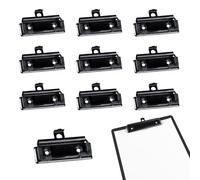 7cm Clipboard Clips, Mountable Clipboard Clamps with Rubber Grip, Clipboard Replacement Hardware for School and Office, Strong Spring Loaded (Pack of 10)