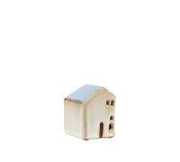 7cm Light Blue LED House Ceramic Soft Glow Cozy Home Decor Accent