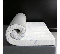 7CM Small Double Mattress Topper | Memory Foam Mattress Pad with Cooling Gel, Firm Mattresses Topper with Non-Slip Straps & Machine Washable Cover | Thick Mattress Toppers for tudent Dorms