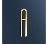 7cm Solid Brass 3D House Plaque Numbers 0-9 Letters A-Z Dash Sign Adhesive Glued Hotel Office Door Number Indoor Mailbox Address Digital Alphabet for Home Outdoor Plates Doorplate Room (A)