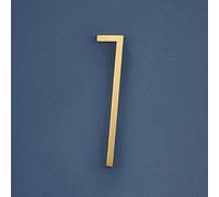 7cm Solid Brass 3D House Plaque Numbers 0-9 Letters A-Z Dash Sign Adhesive Glued Hotel Office Door Number Indoor Mailbox Address Digital Alphabet for Home Outdoor Plates Doorplate Room (7)