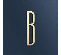 7cm Solid Brass 3D House Plaque Numbers 0-9 Letters A-Z Dash Sign Adhesive Glued Hotel Office Door Number Indoor Mailbox Address Digital Alphabet for Home Outdoor Plates Doorplate Room (B)