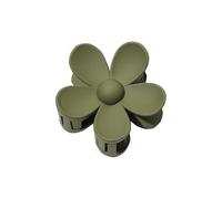 7CM Sweet Flower Hair Claw Clips Frosted Solid Color Women Girls Hair Clip Hairpin Shark Clip Ponytail Clips Hair Accessories(Olive green)