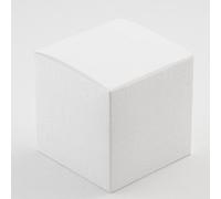 7cm Wedding Cupcake Boxes - Off-White Silk (Pk 10 flat packed, without decorations)