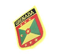 7cm x 6cm Grenada Caribbean Flag Iron On Embroidered Fabric Sew On Patch Pack of 1