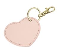(7cm x 6cm, Soft Pink) Bagbase Boutique Heart Leather-Look PU Keyclip
