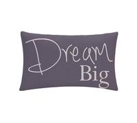 7COLORROOM Farmhouse Lumbar Pillow Covers Grey Background Dream Big Inspirational Quotes Rectangular/Waist Cushion Covers Farmhouse Rustic Home Decor Pillowcase 12”×20”,for Housewarming Gifts (Grey)
