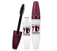 7D Colossal Mascara, Silk Fiber Black Voluminous Lengthening Mascara, Quick Drying and Smudge-Resistant Formula for Defined Lashe, Long-Lasting & Buildable Volume Natural Curling Lashes (2)