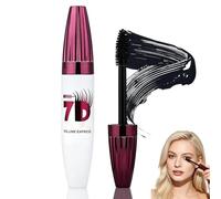 7D Mascara Black, 7D Mascaras, 7D Waterproof Volume Mascara, Waterproof Mascara Black Voluminous Lengthening for Natural and Thickening False Lash Effect, Long Lasting Natural Curling Lashes (1)