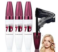 7D Mascara Black, 7D Mascaras, 7D Waterproof Volume Mascara, Waterproof Mascara Black Voluminous Lengthening for Natural and Thickening False Lash Effect, Long Lasting Natural Curling Lashes (3)