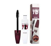 7d Mascara Black,Waterproof Volume Mascara for Women,Professional Smudge Proof Mascara,Voluminous Lengthening Mascara for Natural And Thickening False Lash Effect,Long Lasting Curling Lashes (A)