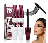 7D Waterproof Volume Mascara, 2026 New Silk Fiber Black Voluminous Lengthening Mascara for Natural & Thickening False Lash Effect,Long Lasting Natural Curling Lashes for Professional Eye Makeup (2Pcs)
