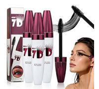 7D Waterproof Volume Mascara, 2026 New Voluminous Lengthening Mascara, Long Lasting Natural Curling Lashes, Waterproof Mascara False Lash Effect Smudge-Proof for Professional Eye Makeup (3PC)