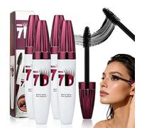 7D Waterproof Volume Mascara, 2026 New Voluminous Lengthening Mascara, Long Lasting Natural Curling Lashes, Waterproof Mascara False Lash Effect Smudge-Proof for Professional Eye Makeup (4PC)