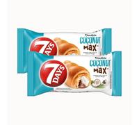 7Days Croissant Double Max Choco Cocunut 80G Fruit Choco Filled Sweet Bakery Healthy Quick Bites Snack Poland Pack of 2