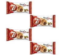7Days Croissant Hazelnut 80g Soft Filled Croissant Snack for On the Go Energy Product of Poland Pack of 4