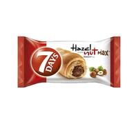 7Days Croissant Hazelnut 80g Soft Filled Croissant Snack for On the Go Energy Product of Poland Pack of 1