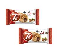 7Days Croissant Hazelnut 80g Soft Filled Croissant Snack for On the Go Energy Product of Poland Pack of 2