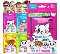 7Days Face Masks Skincare Gift Set | Sheet Masks Set Moisturising, Nourishing, Brightening, Hydrating, Refreshing |Animal Cute Facial Mask Beauty Gift set for Women