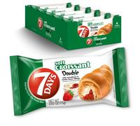 7Days Soft Croissant, Strawberry and Vanilla Croissant, Breakfast Pastries, Individually Wrapped, Snack for Travel, GMO Free, 75 ml (Pack of 6)