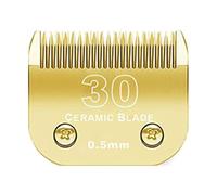 7FC/5FC/4FC/#10/#30/#40 Detachable Pet Dog Clipper Ceramic Pro Blades Set， Compatible for Andis, A5,Compatible for Wahl ，KM10 Series Clippers(30(0.5mm))