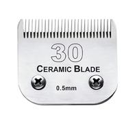 7FC Detachable Pet Clipper Blades Set， Compatible with Andis, Compatible for Oster, Compatible for Wahl， A5 Clippers, Ceramic &Carbon Steel Blade(30)