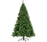 7FT/2.1M Classic Artificial Christmas Tree Xmas Realistic Natural Green Branches with Solid Metal Leg