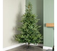 7ft (2.1m) Green Artificial Real Look Grandis Fir Christmas Tree with 2326 Tips & Metal Stand