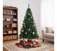 7FT/ 210cm Green Artificial Christmas Tree with Metal Stand