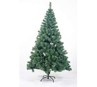 7FT / 210CM GREEN Christmas Tree 800 Tips PVC Artificial Tree with Metal Stand Indoor Xmas Decoration Easy Fold Branch