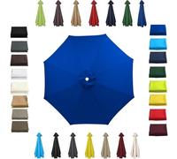 7ft 8ft 9ft Patio Umbrella Replacement Canopy, Market Yard Table Umbrella Replacement Top Cover, Outdoor Table Umbrella Canopy for 6, 8 Ribs(Royal blue,2.0m/6Rib)