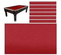 7ft/8ft/9ft Pool Table Felt Replacement Kit - Premium Cloth Cover for Snooker & Billiard Tables - Durable Indoor Sports Game with 6 Bonus Bottom Cloth(Red,9ft)