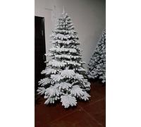 7ft Alaskan Pine Real Christmas Tree covered in Snow Dust