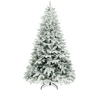7ft Christmas Tree Artificial - White Frosted Green 1867 Tips