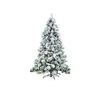 7FT Frosted Snowy Boulder Pine Helsinki Fir Green 1080 Tips Bushy Artificial Plain Christmas Tree Holiday Elegant Home Xmas Festive Decorations