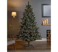 7Ft Full New Jersey Warm White Led Pre-Lit Artificial Christmas Tree - Green