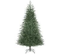 HOMCOM Full Christmas Tree, Spruce Hinged Xmas Tree with Realistic Tips, Green | Size: 7ft HOMCOM Green 7ft