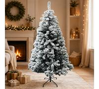 7ft Green Snow Flocked Artificial Christmas Tree