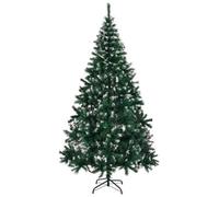 7Ft Led Christmas Tree Bushy Snow Cover Xmas Tree With 8 Modes Light Control