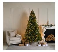 7ft Miller's Lake Pine Christmas Tree Artificial - with LED Lights Warm White 1183 Tips