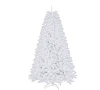 7ft White Artificial Christmas Tree - Premium Bushy Xmas Tree with 1432 Branch Tips, Full Dense Fake Silver Pine Tree Easy to Assemble, Indoor Holiday Decoration with Metal Stand