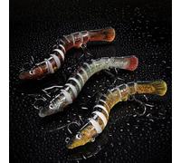 7g/9cm Multi - Jointed Luminous Fishing Lure | Bionic Swimbait with Glow & Strong Hooks for Sea Bass/Pike (7g,Green)