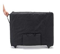 7HAHA3 600D Oxford Collapsible Portable Bed Shoulder Pull Bag with Universal Wheel and Pocket for Foldable Beauty Massage Table,Black,95 * 75 * 20cm